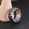 Yin Taifei Thai Silver Retro Dragon Ring with Rhinestones