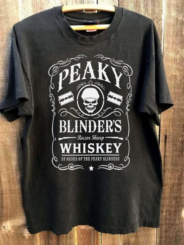 

Peaky Blinders Whiskey Movie series short sleeve black shirt VK00019 Unisex T-Shirt XL