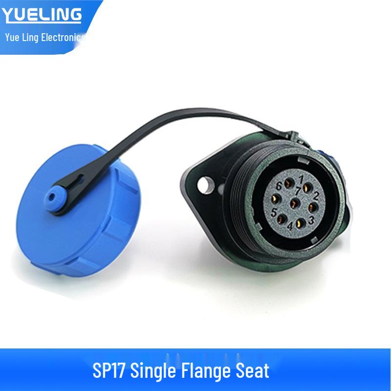 Yue Ling SP17 Series IP68 Waterproof Aviation Plug with Rear Nut Flange