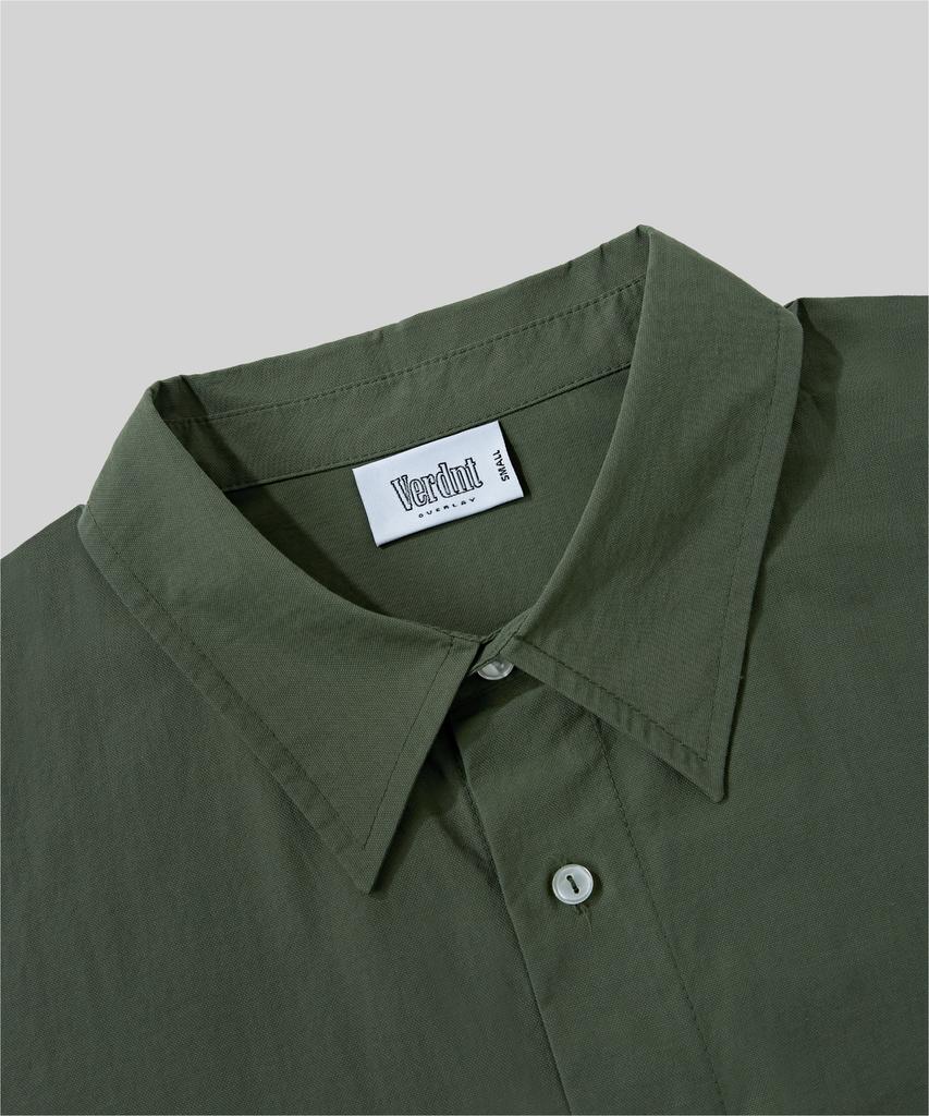 Beodeonteu Oversized Nylon Flap Shirt [Khaki]