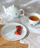 Tea AfternoonTea LIVING Teapot GU53 Strawberry Teapot with Tea White [Afternoon Living] Strainer/Parallel