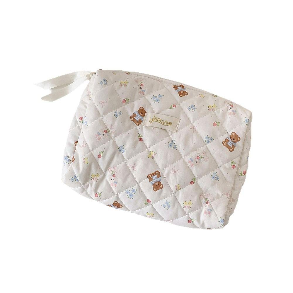 Cute Bear Cosmetic Bag Large Capacity Multi-function Makeup Lipstick Storage Bag Waterproof Travel Storage Pouch