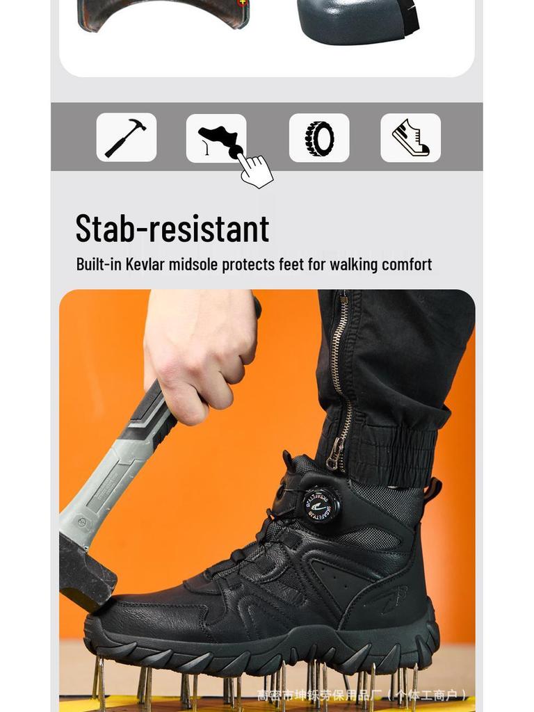 Men's Lightweight High-Top Ankle Support Hiking Boots with Comfortable Technology and Protective Features for Long Wear