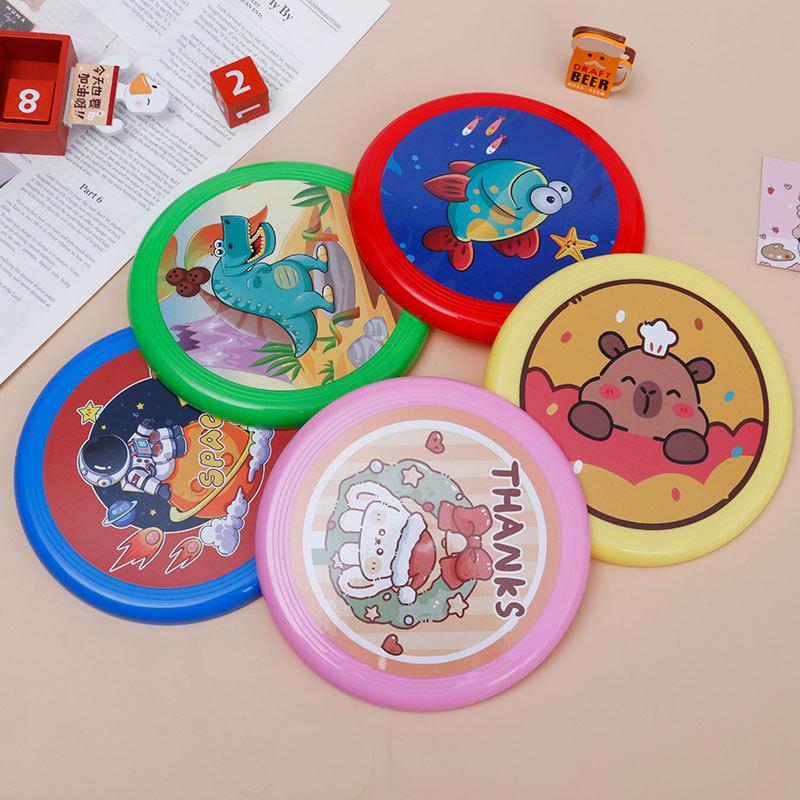 Kids Cartoon Flying Disc Toy Kindergarten Flying Disc Parent-child Games Hand Thrown Boomerang Baby Outdoor Toy For Boy Girls