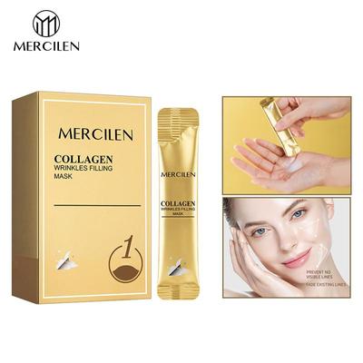 20PCS Recombinant Collagen Wrinkle-Smoothing Filling Frozen Mask Anti-Wrinkle Elastic Lighten Fine Lines Smearable Wash-Free Sleeping Mask