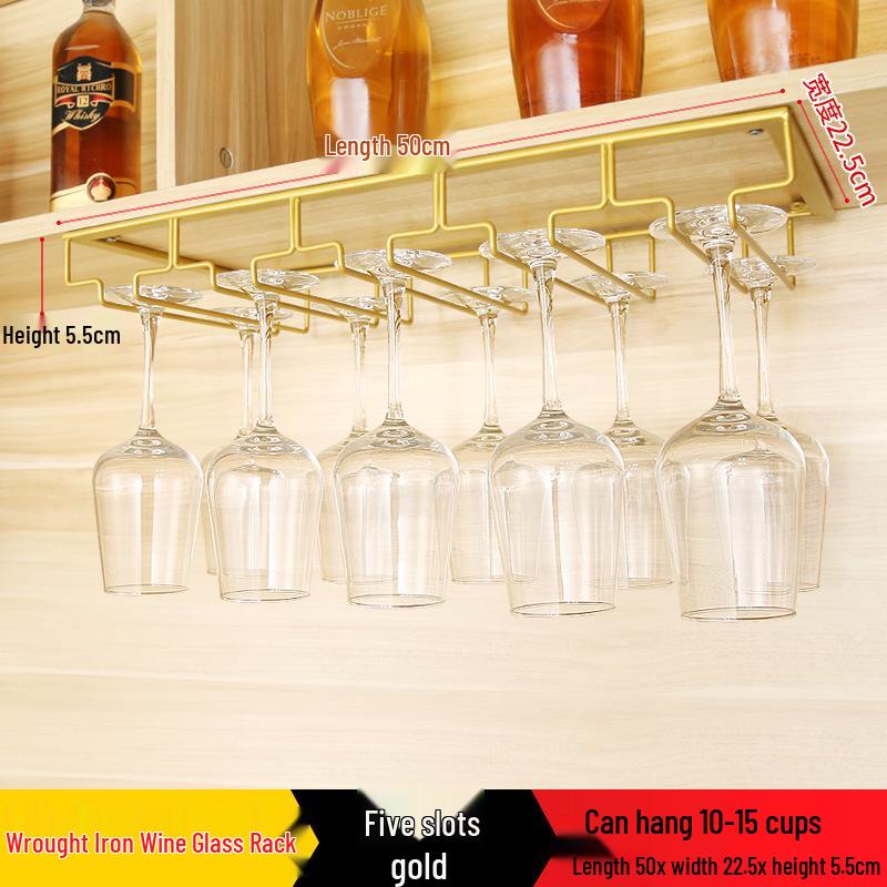 Red Wine Glass Hanging Rack for Stemware Display and Storage