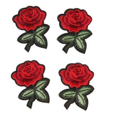 5pcs Flower Plant Patches Embroidered Iron On Applique for Clothes Dress DIY