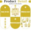 8 Pieces Ramadan Decoration, Eid Mubarak Gold Garland Pendant Decor Set, Ramadan Islam Living Room Garland Window Wall Hanging Decorations