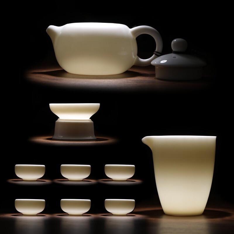 Sushic Dehua White Porcelain Kung Fu Tea Set