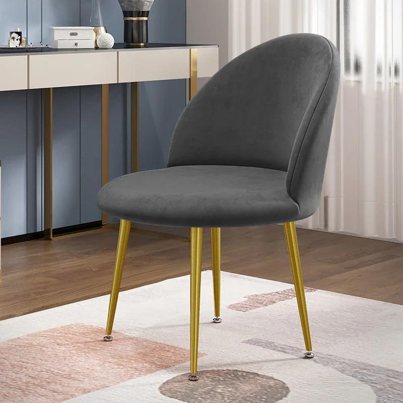Velvet Duckbill Chair Cover Super Soft Curved Dining Chairs Slipcover Low Back Elastic Seat Covers for Kitchen Hotel Decor 1pc