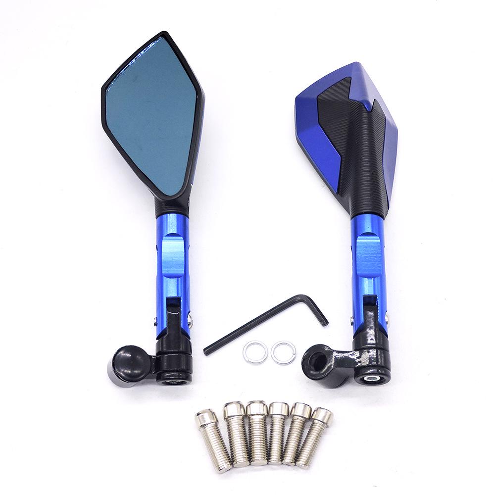 Motorcycle Rearview Pentagon CNC Mirror - Reversing Auxiliary Reflectors for Electric Cars and Bikes