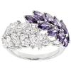 Delicate copper 925 Zircon Zircon Ring for Women Amethyst Zircon Trendy Lady's Fighter Ornament Anniversary Party