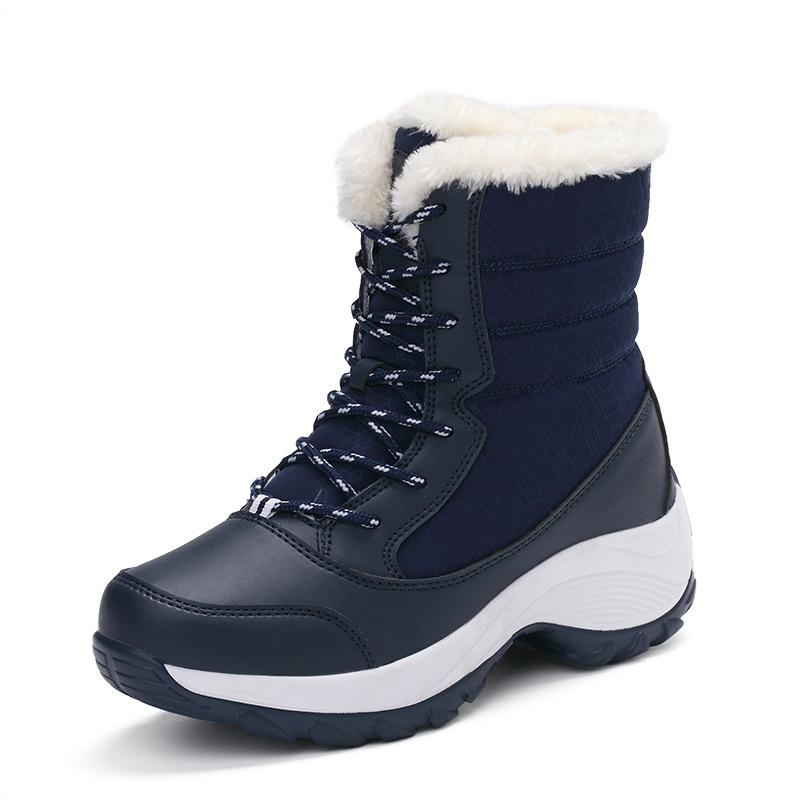 

Fashion New Trendy And Fashionable Cotton Shoes For Winter Thickened High Tube Plus Velvet Four-Color Snow Boots Warm And Anti-Slip 35