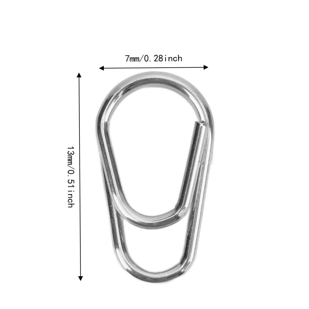 100PCS Stainless Steel Fishing Lure Connectors Oval Fishing Split Rings Freshwater Fishing