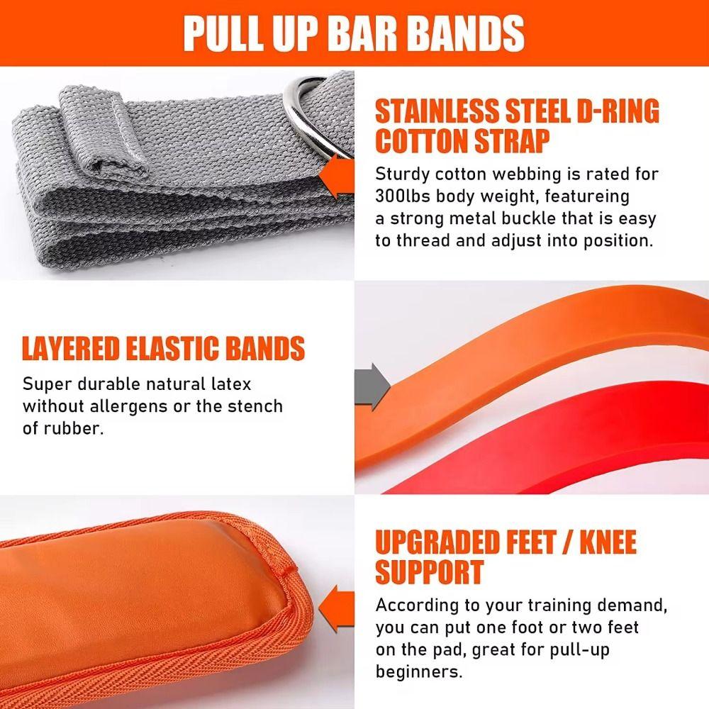 Household Horizontal Bar Pull Up Power Belt Adjustable Strap Elastic Exercise Bands Workout Gym