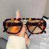 New double beam irregular anti-ultraviolet sunglasses women's fashion European and American retro Internet celebrity advanced sunglasses