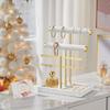 Versatile T Bar Jewelry Stand Organizers for Shop or Home Use Sturdy Metal Base with Removable Wooden Display Rods