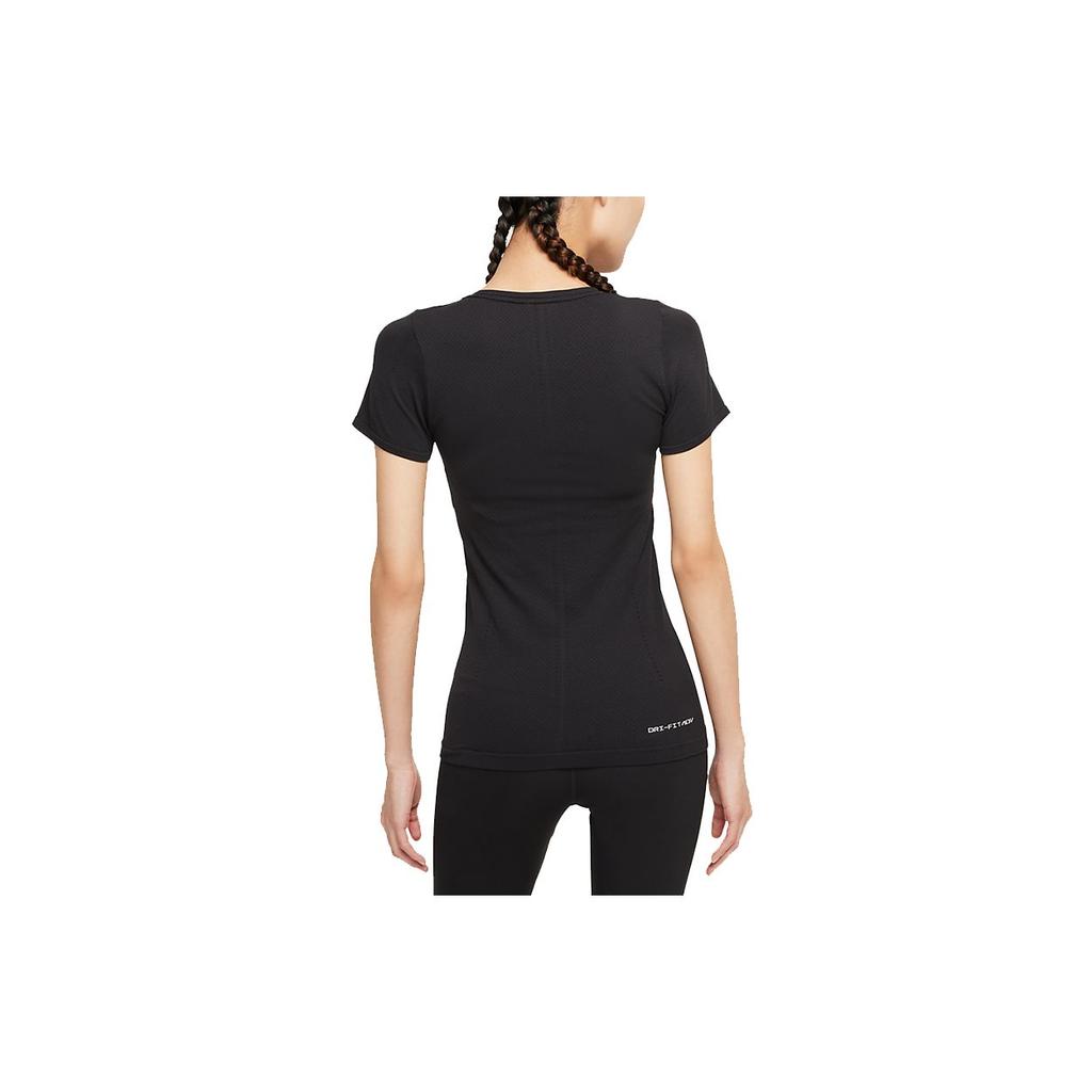 Nike Dri-Fit Adv Aura Slim-Fit Breathable Casual Short-Sleeve T-Shirt Women Tops Black DD0589-010