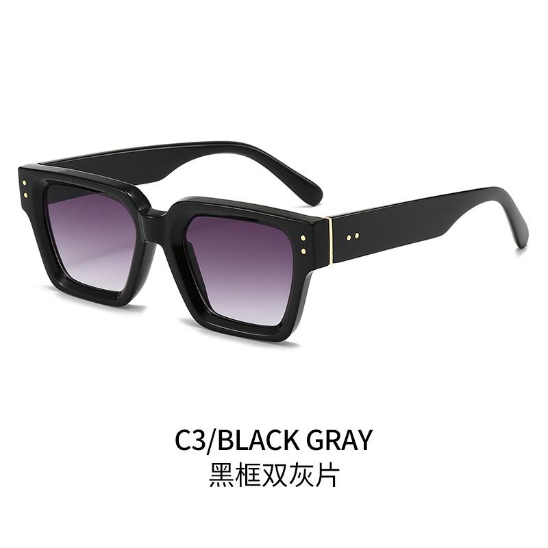 

Outdoor Driving Fashionable Orange Square Thick Frame Sunglasses Female sunglass men Stylish glasses High-End Sun Eyewear
