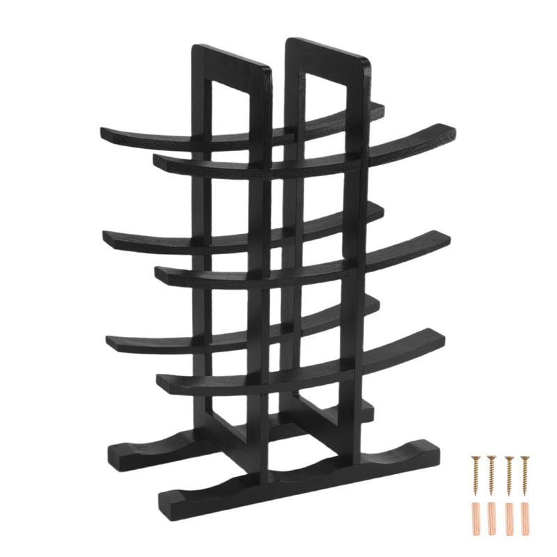 ABWR-Деревянная бамбуковая винная полка на 12 бутылок, бар, кухня, столовая, хранение, держатель для ликера, домашний декор, настольная винная полка-держатель