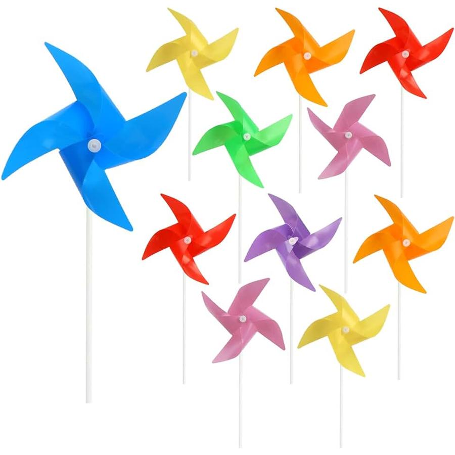10/30/50pcs Plastic Pinwheel Outdoor Decor for Scenic Spot Wedding Party Festival Celebration Activities Atmosphere Tool XJM
