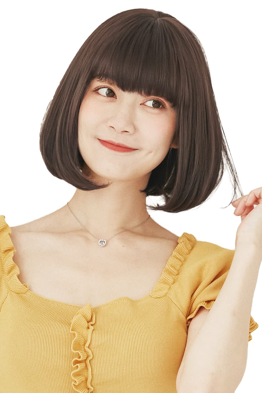 

Медицинский медицинский полный короткий короткий боб [Brightlara] парик, парик, боб, ручная посадка, натуральный, hf1447-CR