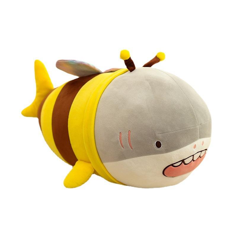 

Bee Cute Shark Plush Toy Stuffed Doll Animal Pillow Soft Cushion Kids Child Gift 28cm