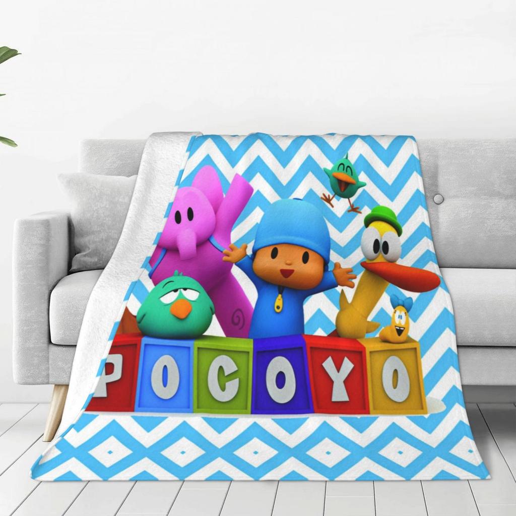 P-POCOYO Elly Pato Fred Lula Sleepy Bird (2) Blanket Quality Warm Soft Throw Blanket Spring Picnic Bedroom Novelty Bedspread