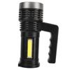 LED Flashlight USB Rechargeable IPX4 Waterproof Aluminum Alloy Portable LED Searchlight with COB