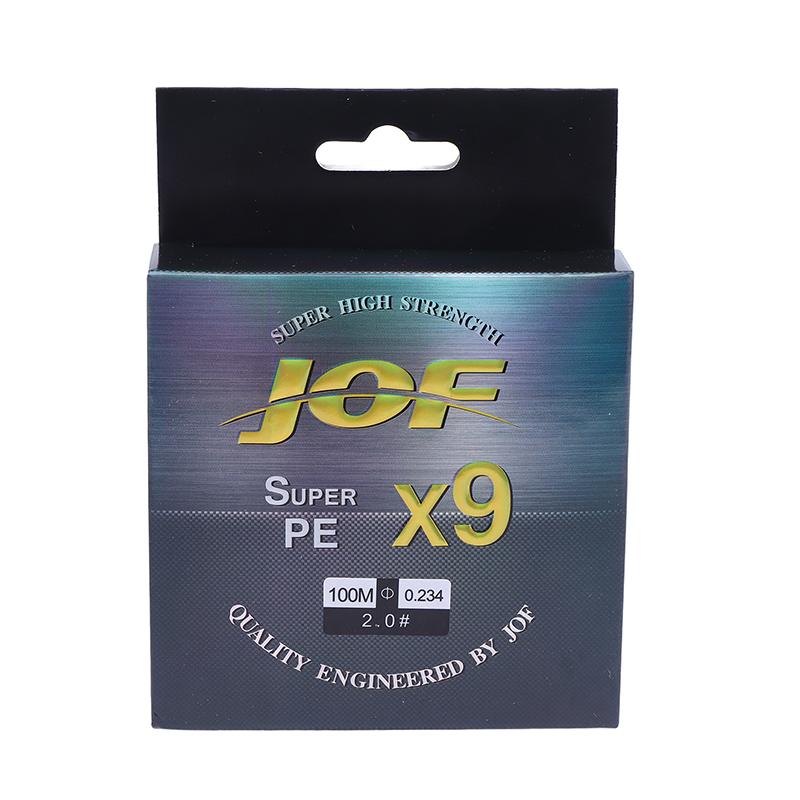 Pe Braided Fishing Line, 9 Braids, Wear-Resistant For Freshwater And Saltwater Available In Rainbow And Gray Colors