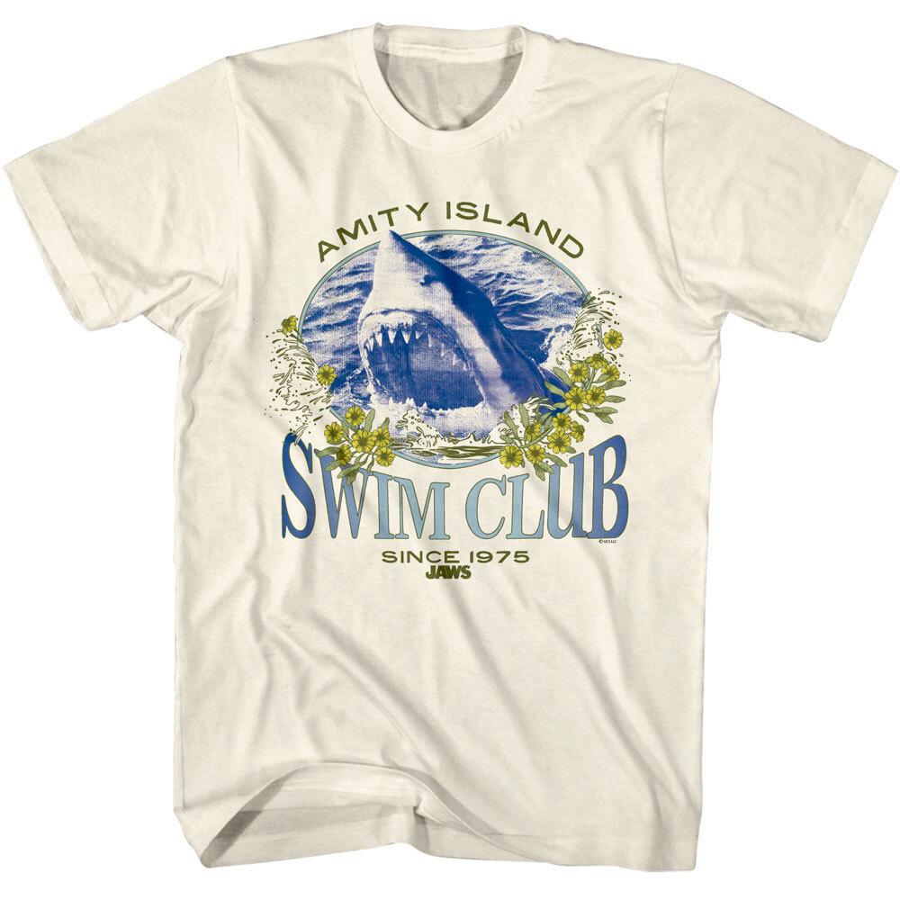 Jaws Amity Shark Swim Club Men T Shirt L