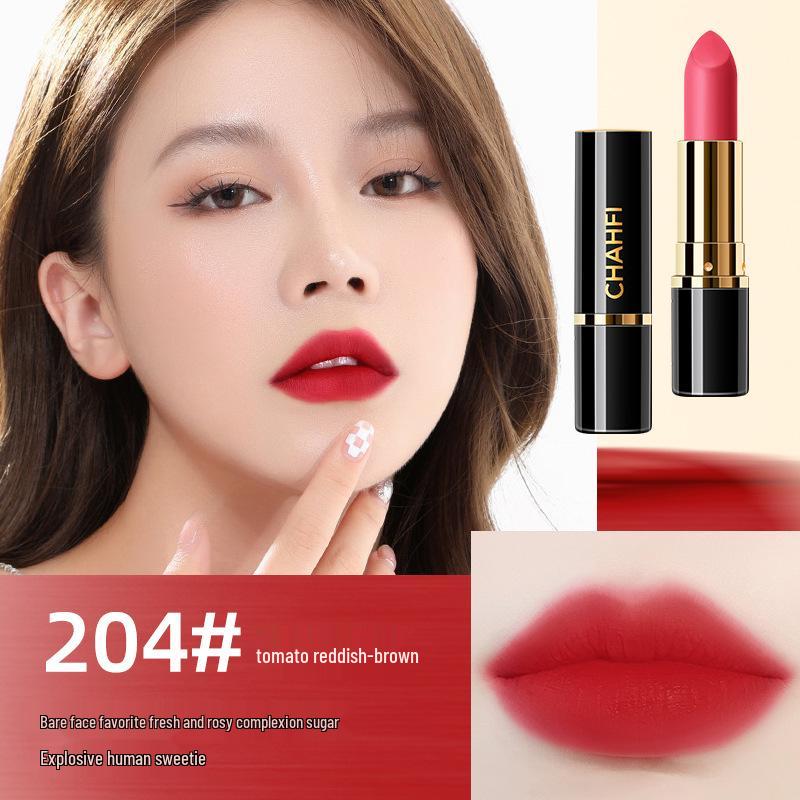 CHAHFI Velvet Matte Lipstick: Moisturizing, Waterproof, Long-Lasting, No Transfer, TikTok Favorite. 3.2g