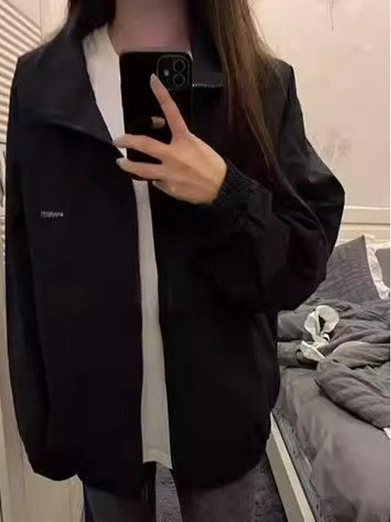 Women's American Retro Stand Collar Baseball Jacket - New, Loose, Versatile Spring Coat