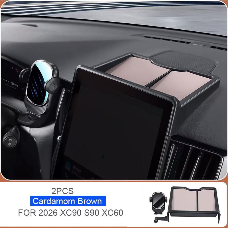 Hrlpv1 2026 For Volvo XC60 S90 XC90 Screen Rear Storage Box Central Control Phone Holder Storage Box Car Accessories