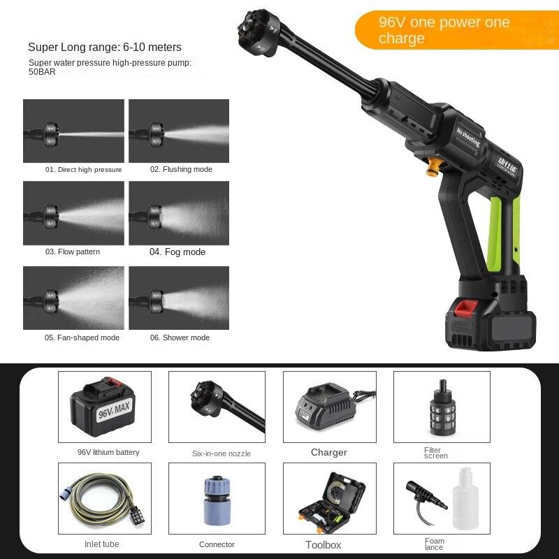 

Беспроводная автомобильная стиральная машина, бытовая мощная беспроводная водяная пушка высокого давления, портативная бесщеточная литиевая автомобильная стиральная машина 1 Set