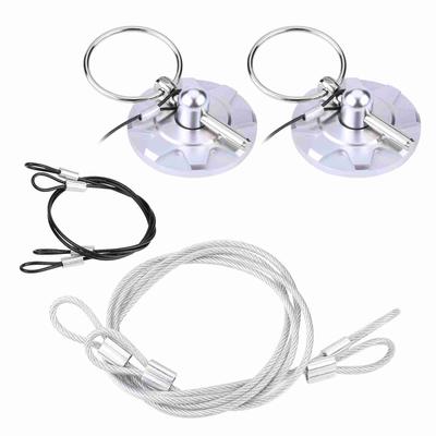 2 st Universal CNC Billet Aluminium Racing Motorhuv Huvstift Lås Utseende Kit Silver