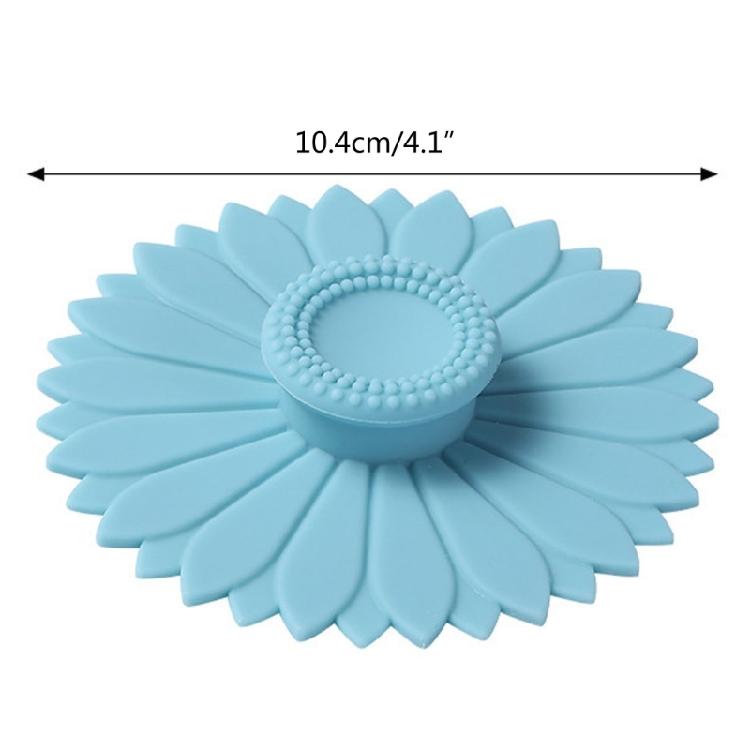 Sunflowers Silicones Cups Cover Dustproof Airtights Cups Lid for Ceramic, Glass Cups