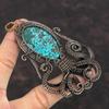 Tibetan Turquoise Pendant Copper Wire Wrapped Pendant Octopus Pendant Gemstone Copper Jewelry Gift For Her Handmade Pendant Gift For Mother