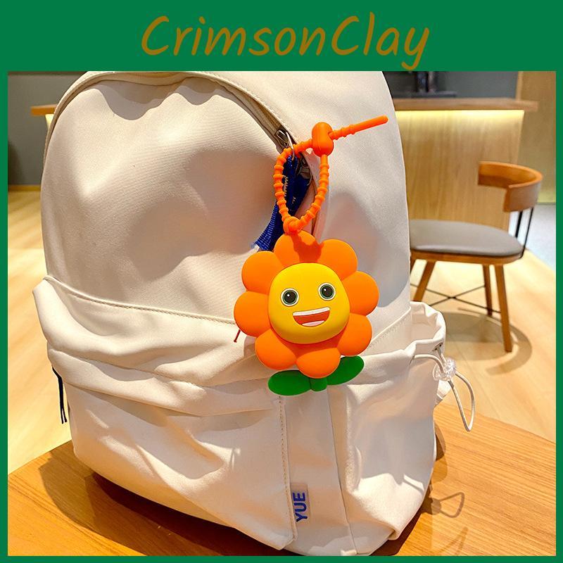 Fun Sunflower Keychain Coin Purse Adorable Silicone Key Accessory For Couples