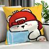 Cute Cute Bear Stickers Cushion Cover Cushion Cover Set 4Pcs 50X50 45X45 40X40 Pillowcase Decorative Sofa Home Decor