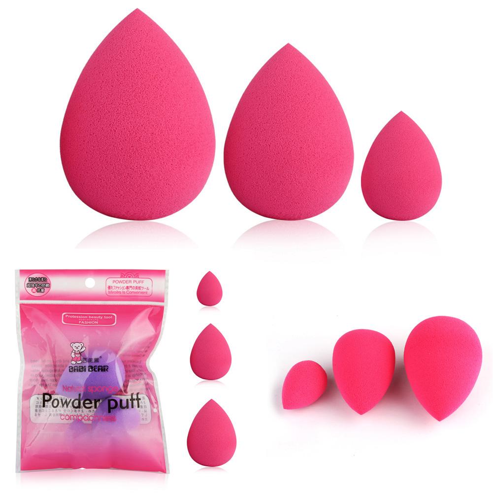 3Pcs/Pack Makeup Sponge Powder Foundation Cosmetic Puff Smooth Flawless Blending Tool