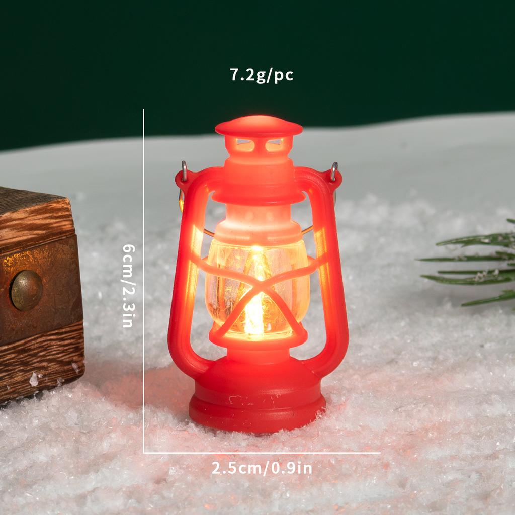6Cm Mini Led Retro Glowing Pony Lantern Simulation Cande Light Night Light Dollhouse Miniature Lamp Home Decor Toy