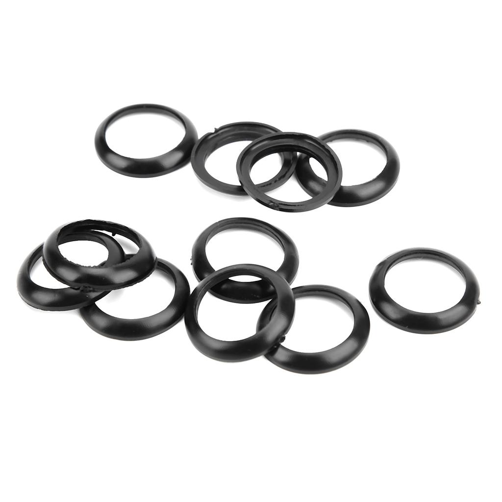 60Pcs 15MM Fishing Rod Spacer Ring Silicone Fishing Pole Handle Guides Rings Black