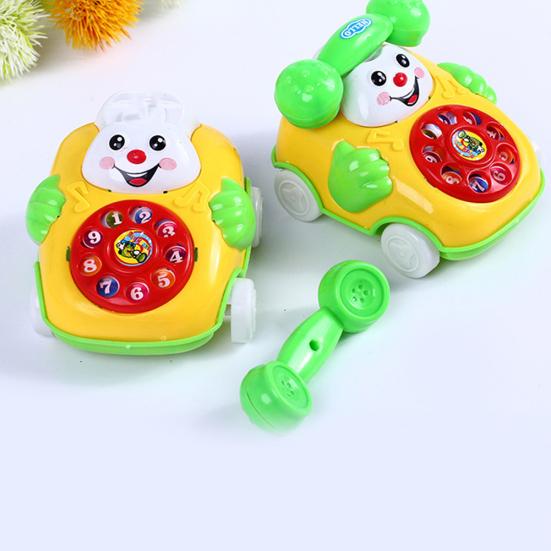 Satın alın Baby Toy Cartoon Smile Pull Wire Phone Educational Developmental Kids Gift Game Joom