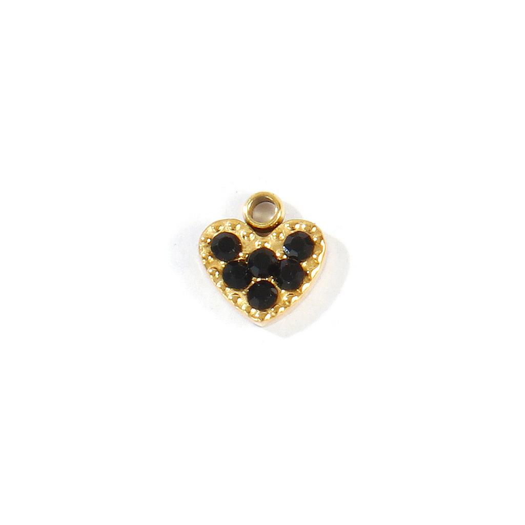 1 Piece Mini Flower Heart Star 304 Stainless Steel Charms Multicolor Cubic Zirconia 18K Gold Plated Pendant DIY Necklace Making
