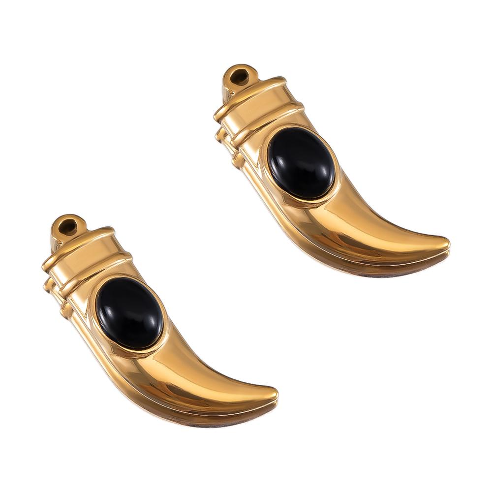 2pcs 5pcs Stainless Steel Pepper Charms With Natural Stone Chili Earrings Pendant for Necklaces DIY Jewelry Making Supplies Bulk