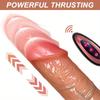 Nositelné tahací dildo Vibrační erotické hračky,Vibrační realistické dildo pro bod G s 9 teleskopickými 9 vibračními režimy, Dilda pro dospělé na dálkové ovládání