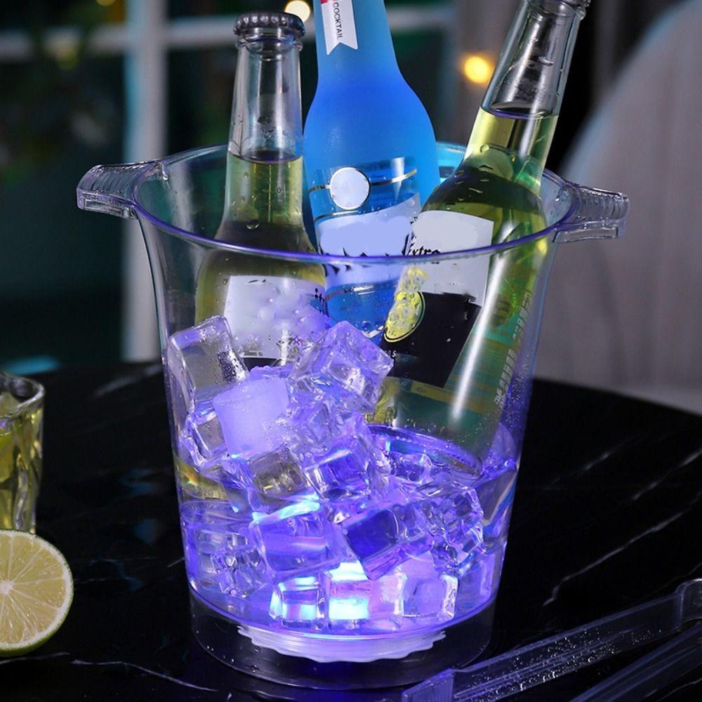 With Clip Beer Cooler Bucket Large Capacity Chilling Beer Container Portable LED Ice Buckets  Party