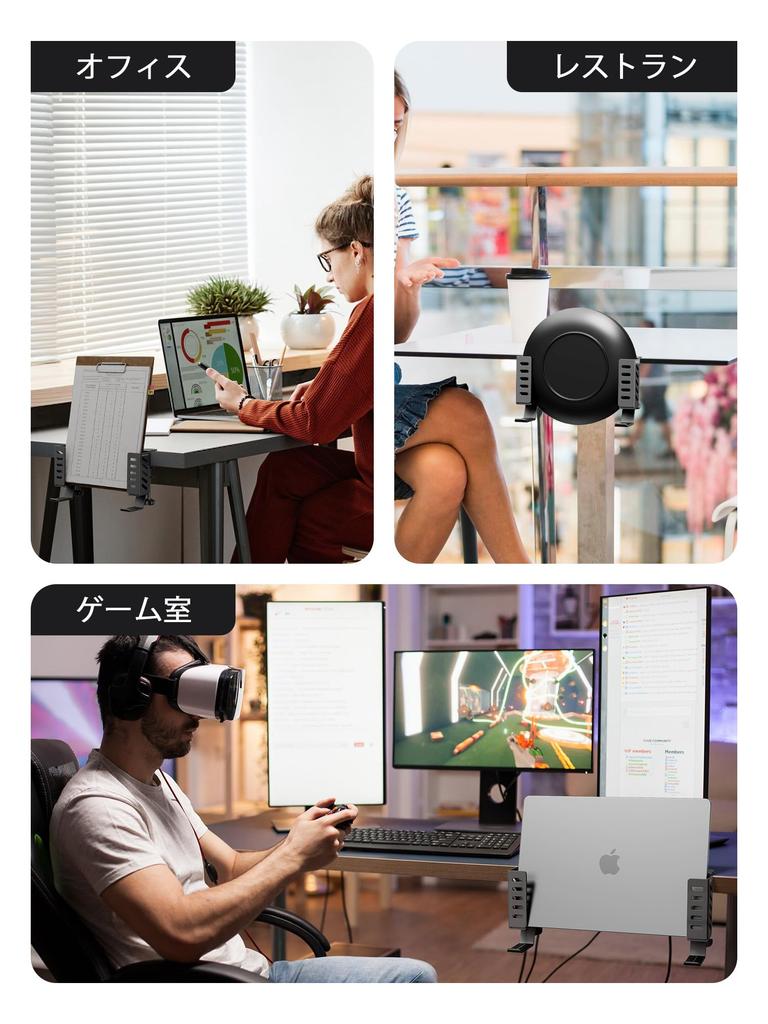 SAPESEHE Vertical Laptop Stand, Deskside Storage Rack, Adjustable Width, Compatible with MacBooks, iPads, Tablets, Headphone Hook, Desktop Storage,