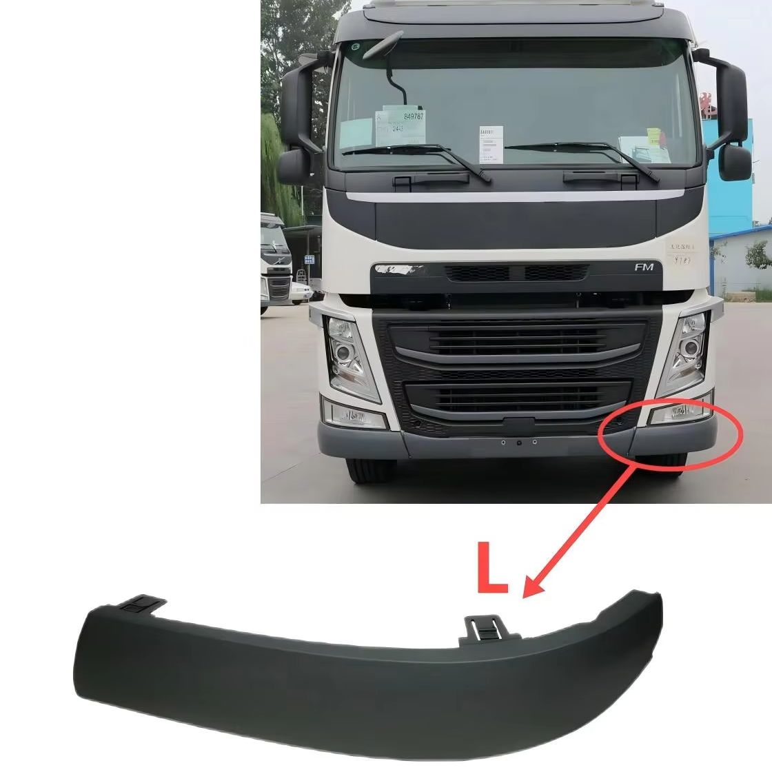 Piemērots Volvo kravas automašīnas stūra plastmasas
